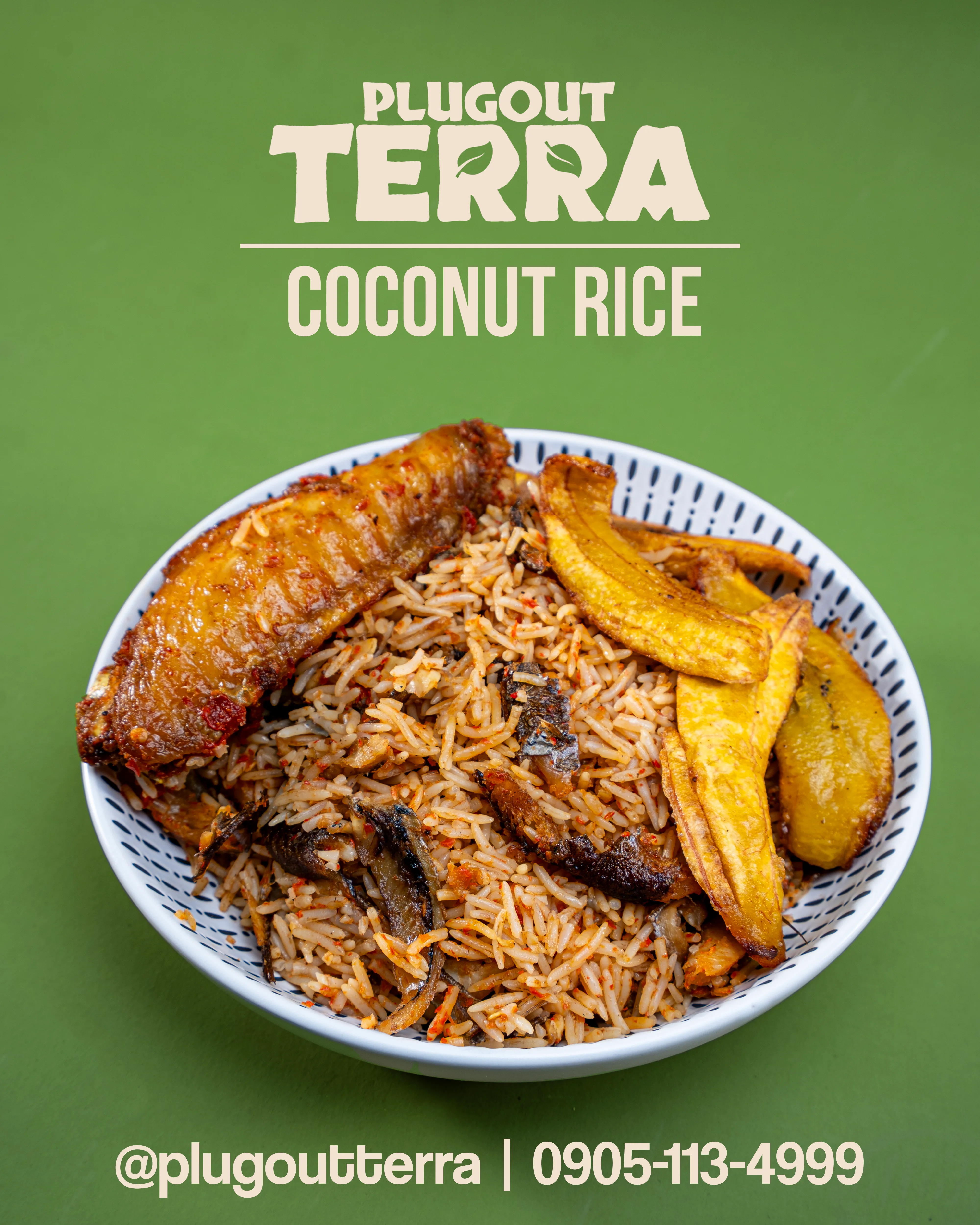 Coconut rice with premium accompaniments